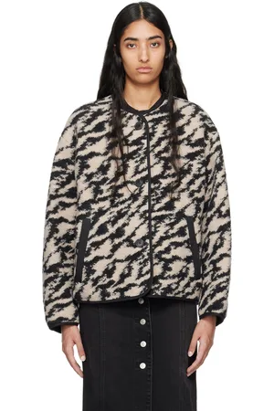Isabel Marant Black & Beige Himala Reversible Jacket