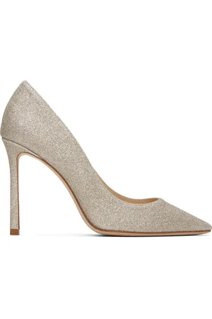 Jimmy Choo Silver Romy 100 Heels
