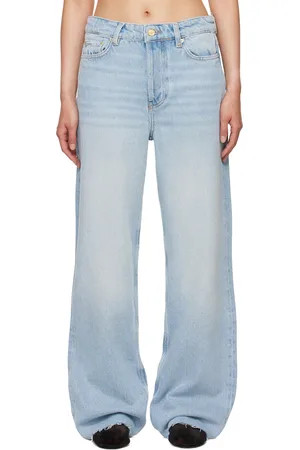Ganni Blue Overdyed Heavy Izey Jeans