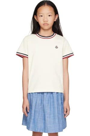 Moncler Kids Off-White Logo Patch T-Shirt