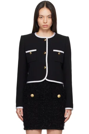 Moschino Black Gold Heart Buttons Jacket