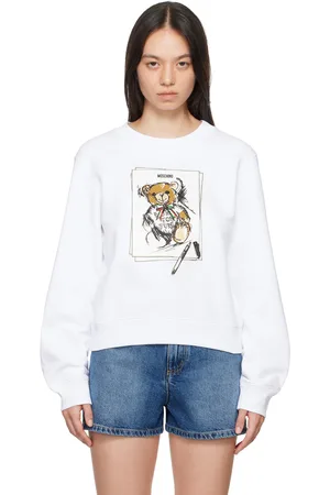 Moschino White Teddy Bear Sweatshirt