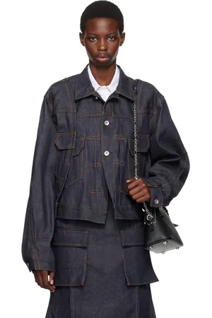 SACAI Blue Paneled Denim Jacket