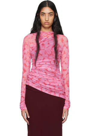DRIES VAN NOTEN Pink Pattern Top