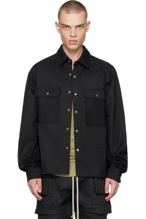 Rick Owens Black Pocket Denim Shirt