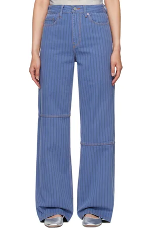 Ganni Blue Stripe Izey Jeans