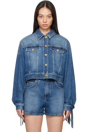 Moschino Blue Fringed Denim jacket