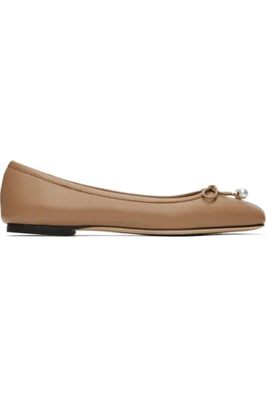Jimmy Choo Beige Elme Ballerina Flats