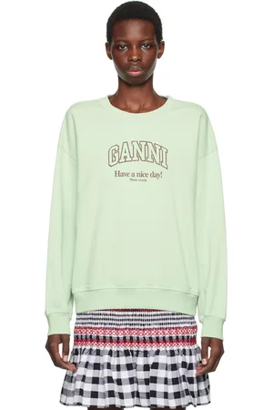 Ganni Green Isoli Sweatshirt