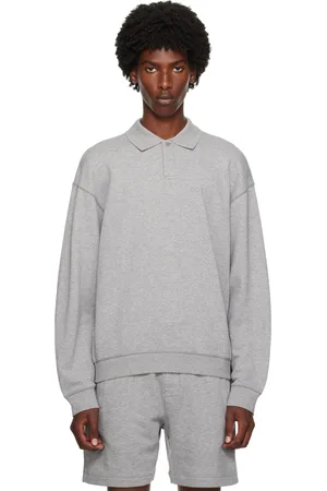 HUGO BOSS Gray Flocked Logo Polo