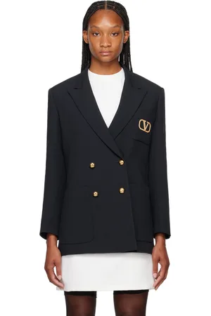 VALENTINO Navy Double-Breasted Blazer