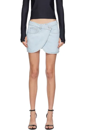 COPERNI Blue Wrap Denim Miniskirt