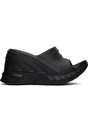 Givenchy Black Marshmallow Wedge Sandals