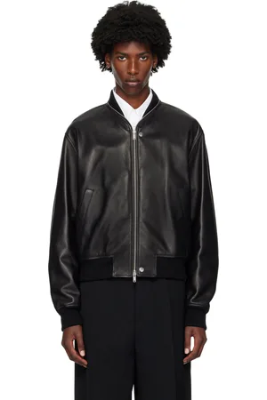 Jil Sander Black Zip Leather Jacket
