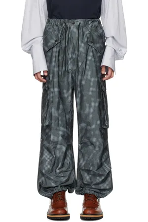 DRIES VAN NOTEN Gray Printed Cargo Pants