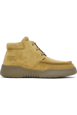 Burberry Beige Suede Log Boots