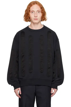 DRIES VAN NOTEN Navy Appliqué Sweatshirt