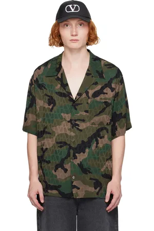 VALENTINO Green Camouflage Shirt
