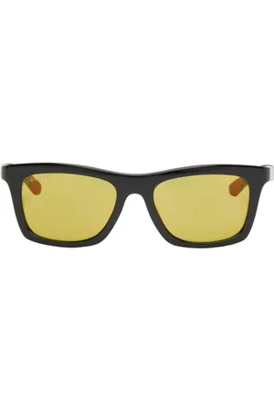 Gucci Black & Green Square Sunglasses