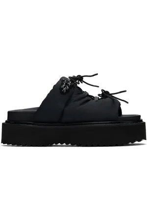 Simone Rocha Black Platform Ghillie Sandals