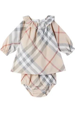 Burberry Baby Beige Check Dress & Bloomers Set