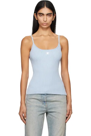 Courrèges Blue Rib Knit Camisole