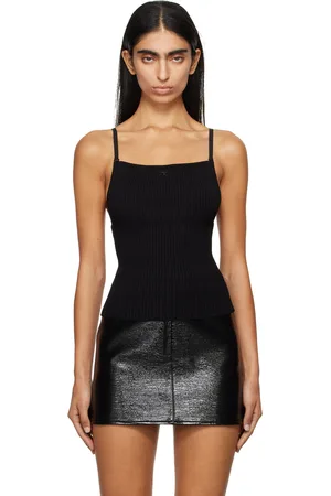 Courrèges Black Ribbed Camisole