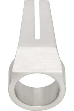 Rick Owens Silver Porterville Open Trunk Ring