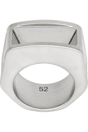 Rick Owens Silver Porterville Imploded Ring