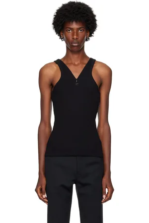 Courrèges Black Zipped Tank Top