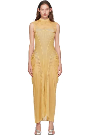 Isa Boulder Yellow Whisky Maxi Dress