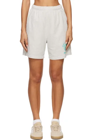 Sporty & Rich Gray Emblem Gym Shorts