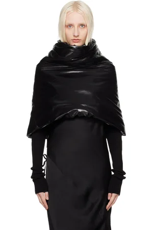 Rick Owens Black Porterville Cowl Scarf