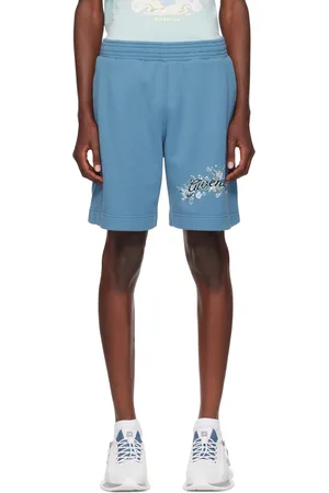 Givenchy Blue Floral Logo Shorts