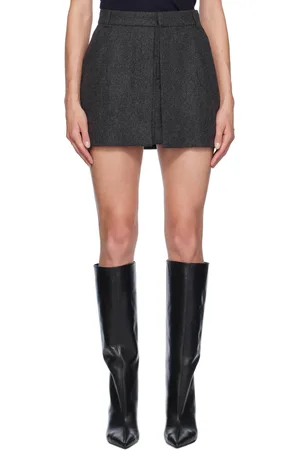 Ami Gray Panels Miniskirt