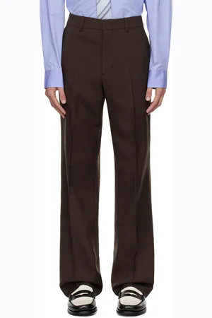 Ami Brown Straight-Fit Trousers