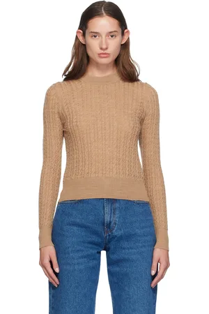 Ami Beige Cable Knit Sweater
