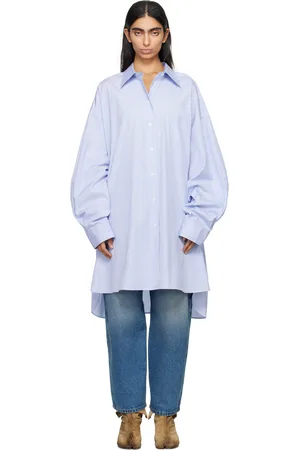 Maison Margiela Blue Pinstripe Shirt