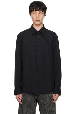 Maison Margiela Black Zip Long Sleeve Shirt