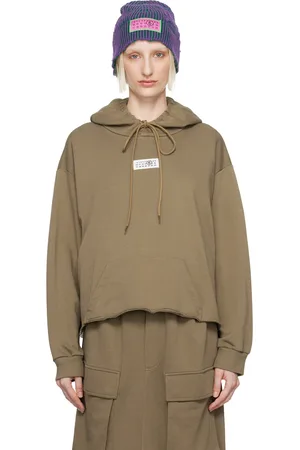 Maison Margiela Khaki Logo Flag Hoodie