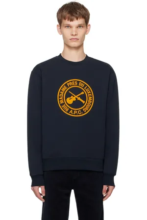 A.P.C. Navy Boxy Guitare Poignard Sweatshirt
