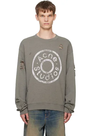 Acne Studios Green Printed-Logo Sweatshirt