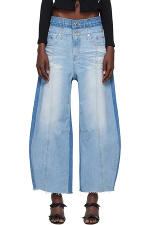 Rokh Blue Balloon Shaped Layered Denim Jeans