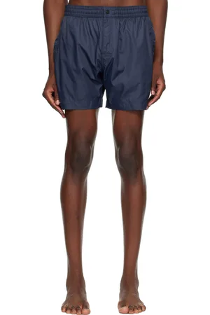 HUGO BOSS Navy Double B Monogram Swim Shorts