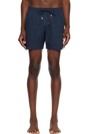 HUGO BOSS Navy Signature Stripe Swim Shorts