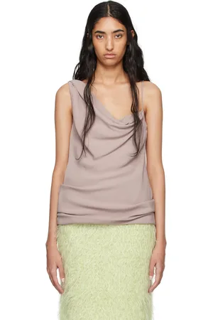 DRIES VAN NOTEN Pink Draped Top