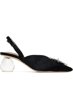Simone Rocha Black Pointed Slingback Heels