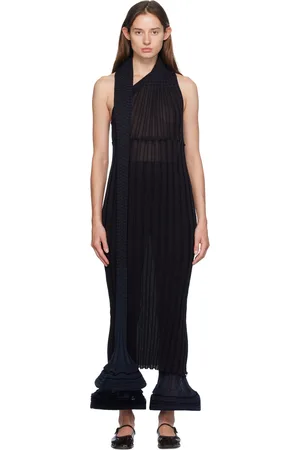 Issey Miyake Black & Navy Asagao Maxi Dress