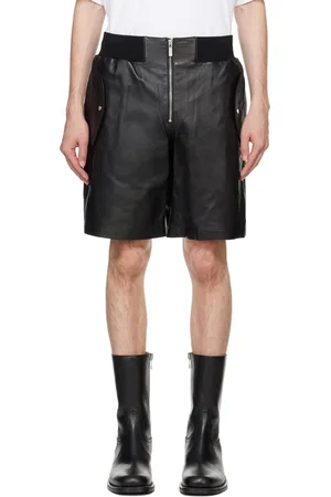 Helmut Lang Zip Bomber Leather Shorts