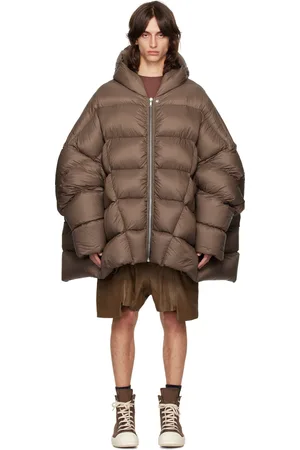 Rick Owens Brown Porterville Hooded Peter Down Jacket